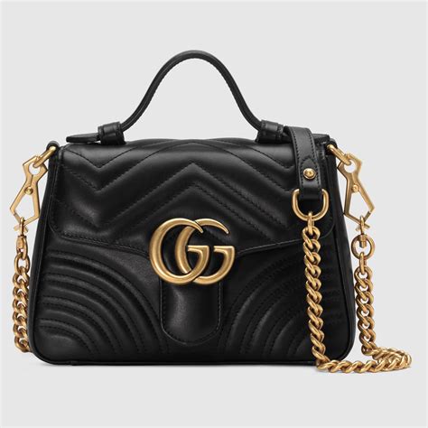 gucci marmont pelle nera|gucci gg marmont.